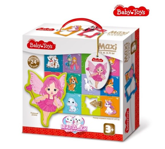 Пазлы MAXI "Милашки" 24 эл Baby Toys (поле 61х47см)