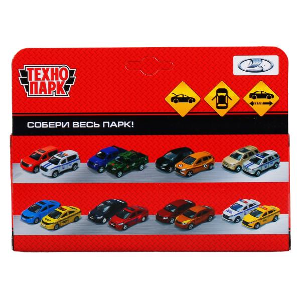 Машина металл "lada Granta Cross 2019" 12см, откр.двери, инерц., синий в кор. Технопарк в кор.2*36шт