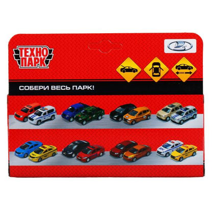 Машина металл "lada Granta Cross 2019" 12см, откр.двери, инерц., синий в кор. Технопарк в кор.2*36шт