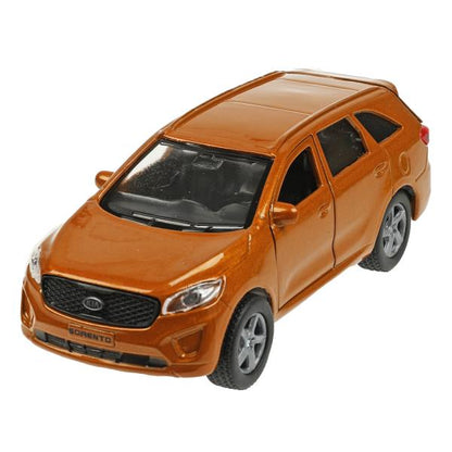 Машина металл KIA sorento prime, 12 см, двери, багаж., инерц., золотой, кор. Технопарк в кор.2*24шт