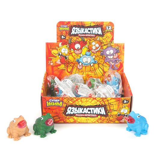 Супер мялка антистресс мялка языковстики,свет Супер Жим уп-12шт в кор.12уп