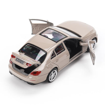 Машина металл MERCEDES-BENZ classe e amg 12см, дв,баг,ин,золотистый, кор. Parc technologique dans le cor.2*36шт