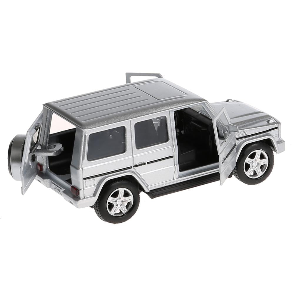 ТМ Технопарк. Машина металл "MERCEDES-BENZ G-CLASS" 12см, открыв. двери, инерц, СЕРЕБР. в кор.2*36шт
