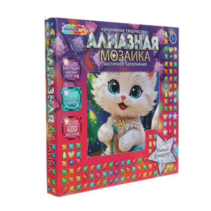 Mosaïque d'album 15*15, en corbeau, en forme de club avec le MOSAIC АРТ en cor.48шт