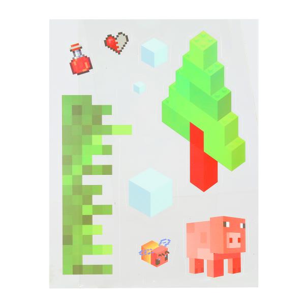 Carte d'autocollants de marque pixel МУЛЬТИ АРТ en cor.50шт
