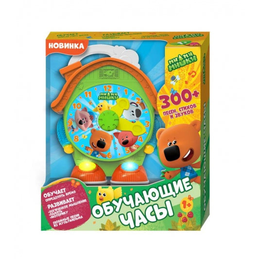 HT526-R Обучающие часы Ми-ми-мишки 300+песен,стихов и звуков.свет.циферблат.кор.бат. Умка в кор.24шт