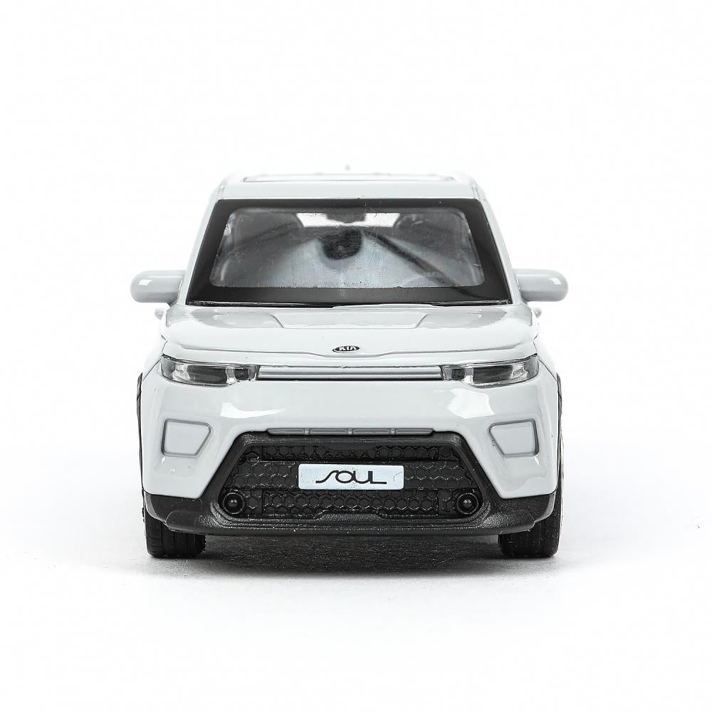 Машина металл KIA soul длина 12 см, двери, багаж., инерц, серебряный, кор. Parc technologique dans le cor.2*36шт