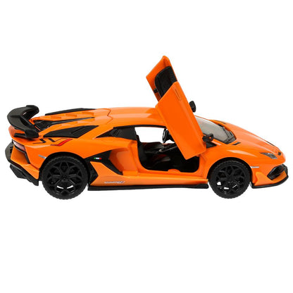 Машина металл свет-звук lamborghini aventador svj, 15,5 см, двери, инерция Технопарк в кор.2*24шт