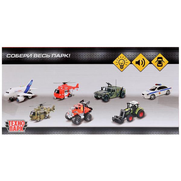 CT12-428-2-BL (24) Модель пластик свет-звук ТРАМВАЙ, 24 см, двери, синий, кор. Технопарк в кор.2*12ш