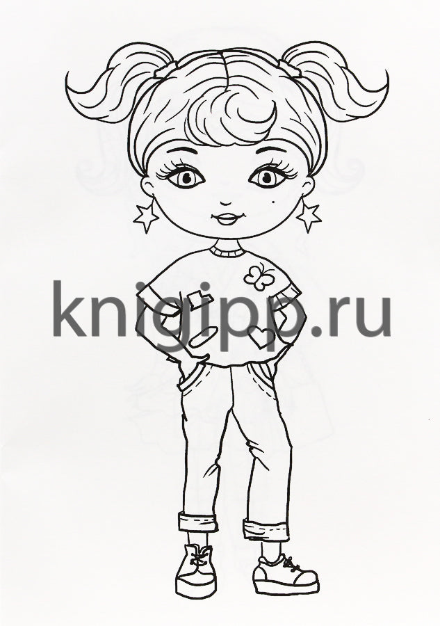 РАСКРАСКА А4 эконом. СТИЛЬНЫЕ ДЕВЧОНКИ