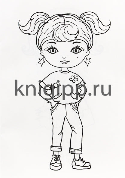РАСКРАСКА А4 эконом. СТИЛЬНЫЕ ДЕВЧОНКИ