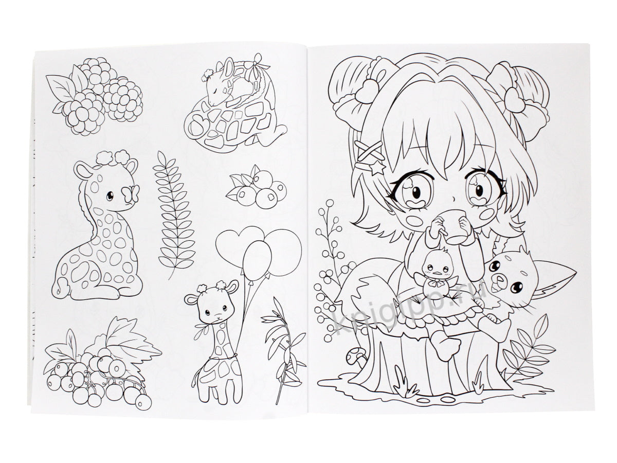 РАСКРАСКА АНИМЕ. МИЛЫЕ ЧИБИ