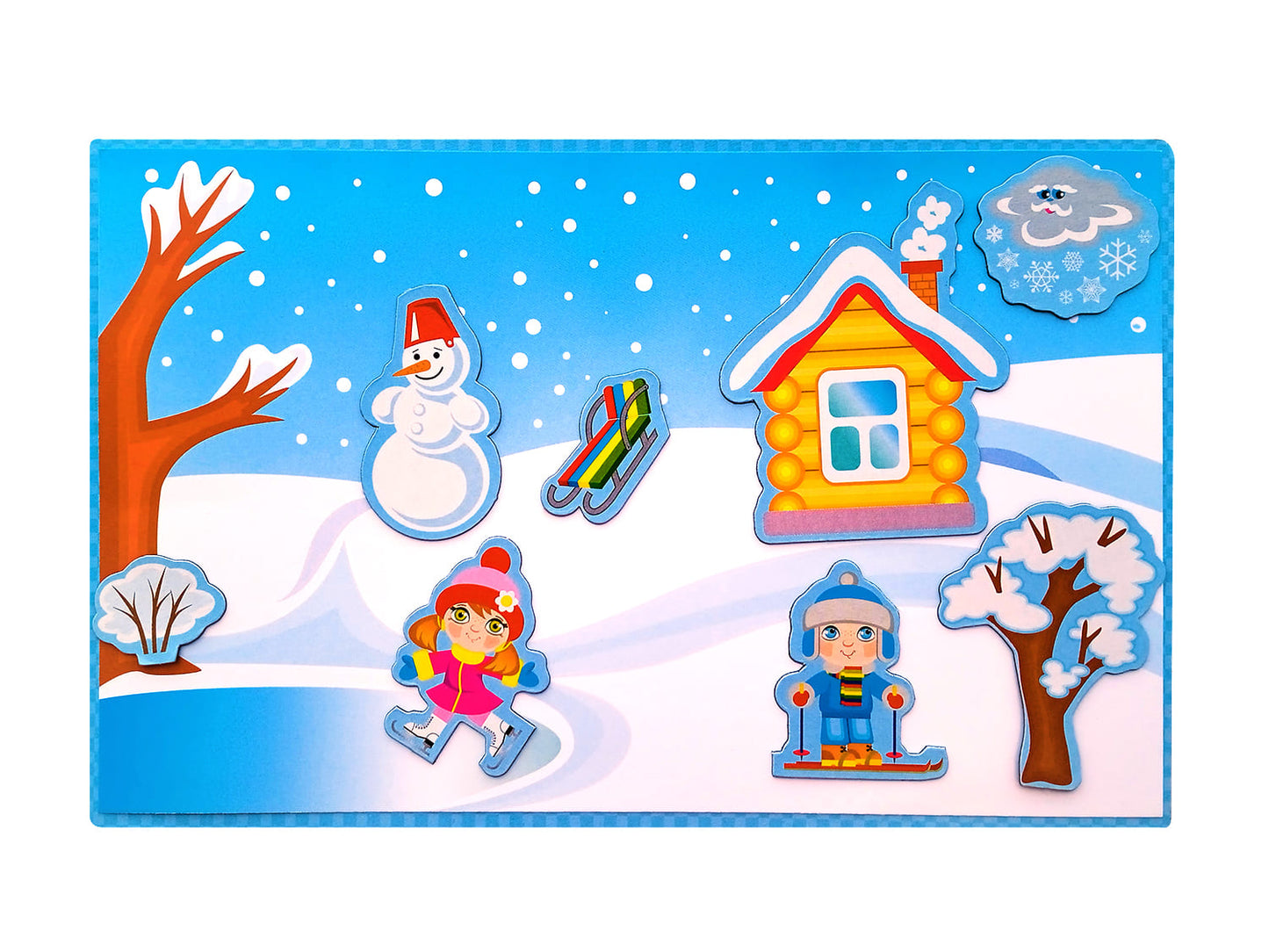 Игра магнитная "Времена года" Серия Магнитные истории (европодвес)