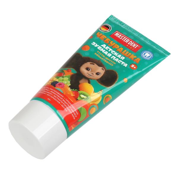 Зубная паста Чебурашка тутти-фрутти, 65 г MASTER DENT в кор.24шт