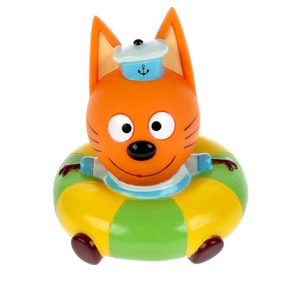 LXMKOR-02TC 300706 Игрушка пластизоль для ванны Капитошка Три Кота Коржик на круге в сетке (русс.
