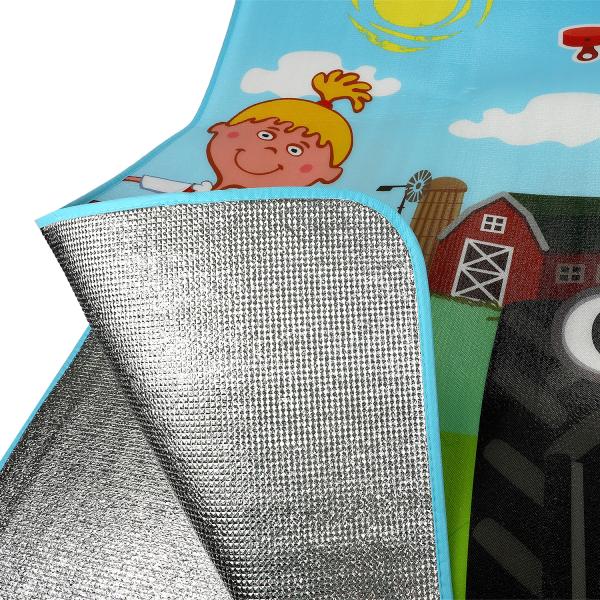 Коврик на фольгированной основе СИНИЙ ТРАКТОР 180*130*0,5 см.в сумке Умка в кор.50шт