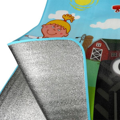 Коврик на фольгированной основе СИНИЙ ТРАКТОР 180*130*0,5 см.в сумке Умка в кор.50шт