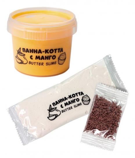 Игрушка ТМ "Slime" Слайм ДЕСЕРТ мини, Панна-котта с манго, 150 г (арт.S130-59)