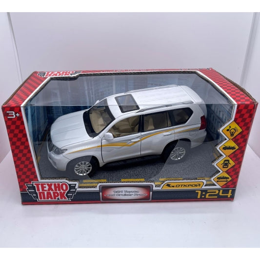 Машина металл светзвук TOYOTA LAND CRUISER PRADO, 20 см, двери, капот Технопарк в кор.2*6шт