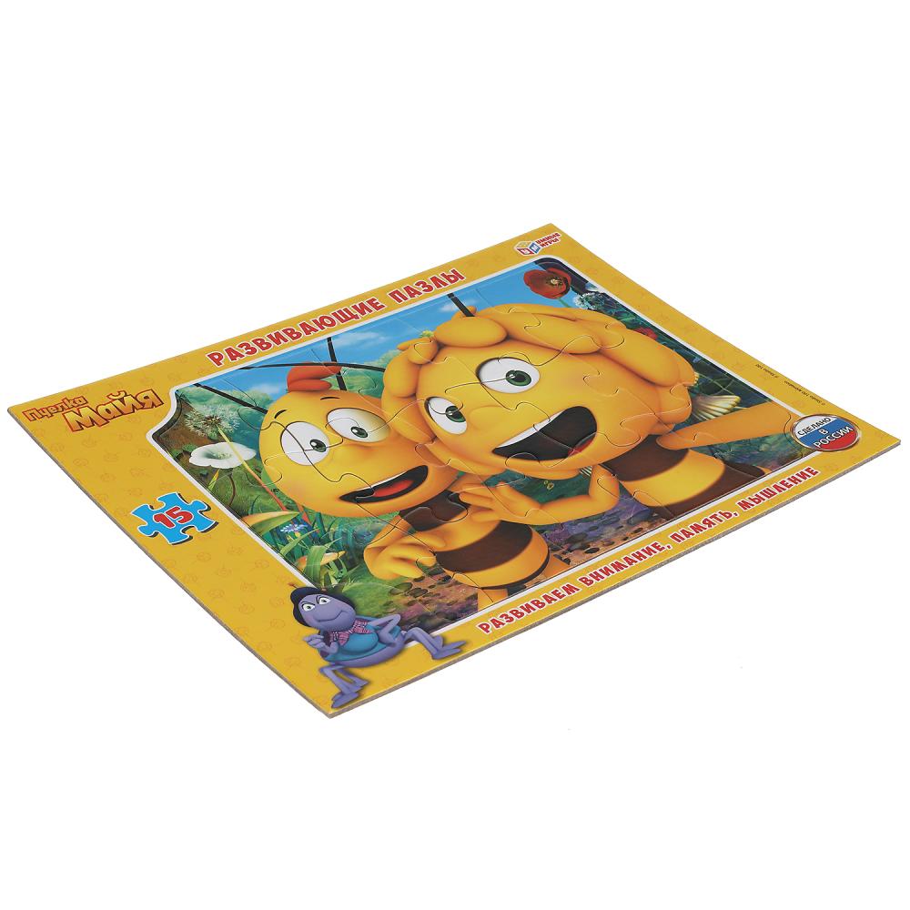 309782 Пчелка Майя. Пазлы в рамке (15 дет.) Умные игры в кор.50шт