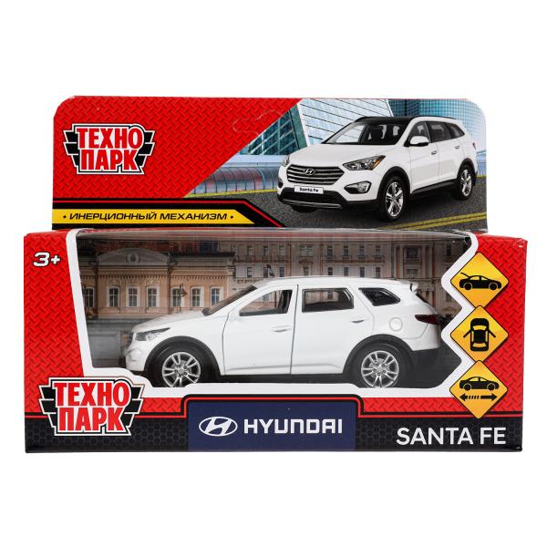 Machine en métal HYUNDAI SANTAFE 12 cm, double, bagage, acier, blanc, cor. Parc technologique dans le cor.2*36шт