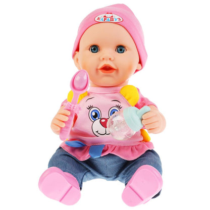 ПУПС оз "Карапуз", Сашенька 10 песенок,закрыть. глазки, с набором аксессуаров в кор. в кор.6шт