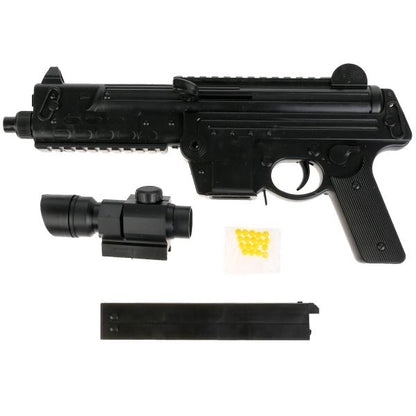 Автомат (п) с лазером. прицелом, съемный магазин, с пульками 905/713А в кор. в кор.48шт