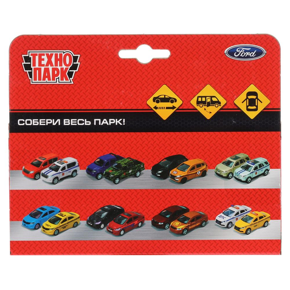 Машина металл FORD Transit полиция 12см, открывалка. двери, инерц. в кор. Технопарк в кор.2*24шт