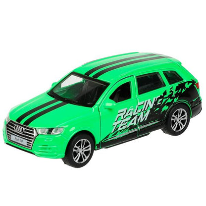 Машина металл AUDI Q7 SPORT длина 12 см, дверь, багажник, инер, зеленый, кор. Технопарк в кор.2*36шт
