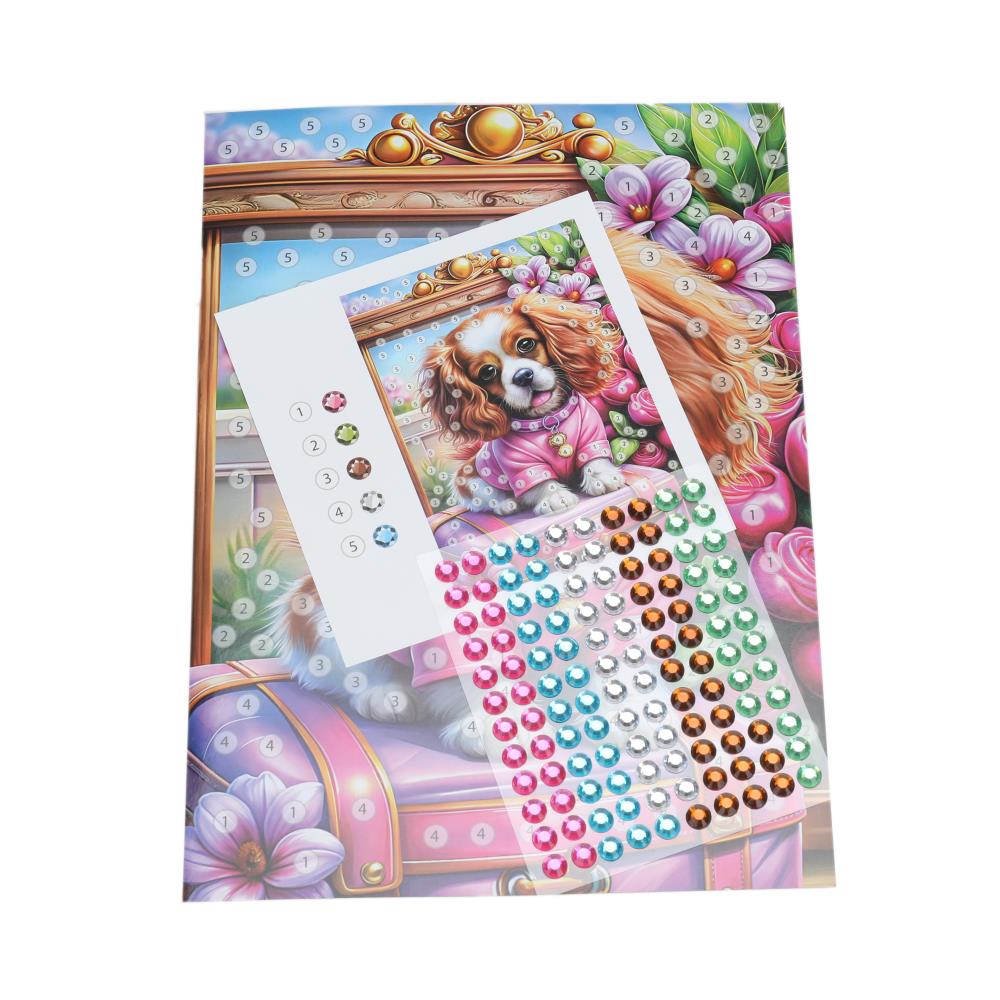 Аппликация Со стразами 15*21 см щенок в толстовке МУЛЬТИ АРТ в кор.100шт