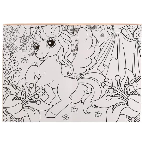 Королевство единорогов. Плакат-раскраска. 400х590 мм. Скрепка. 4 стр. Умка. в кор.50шт