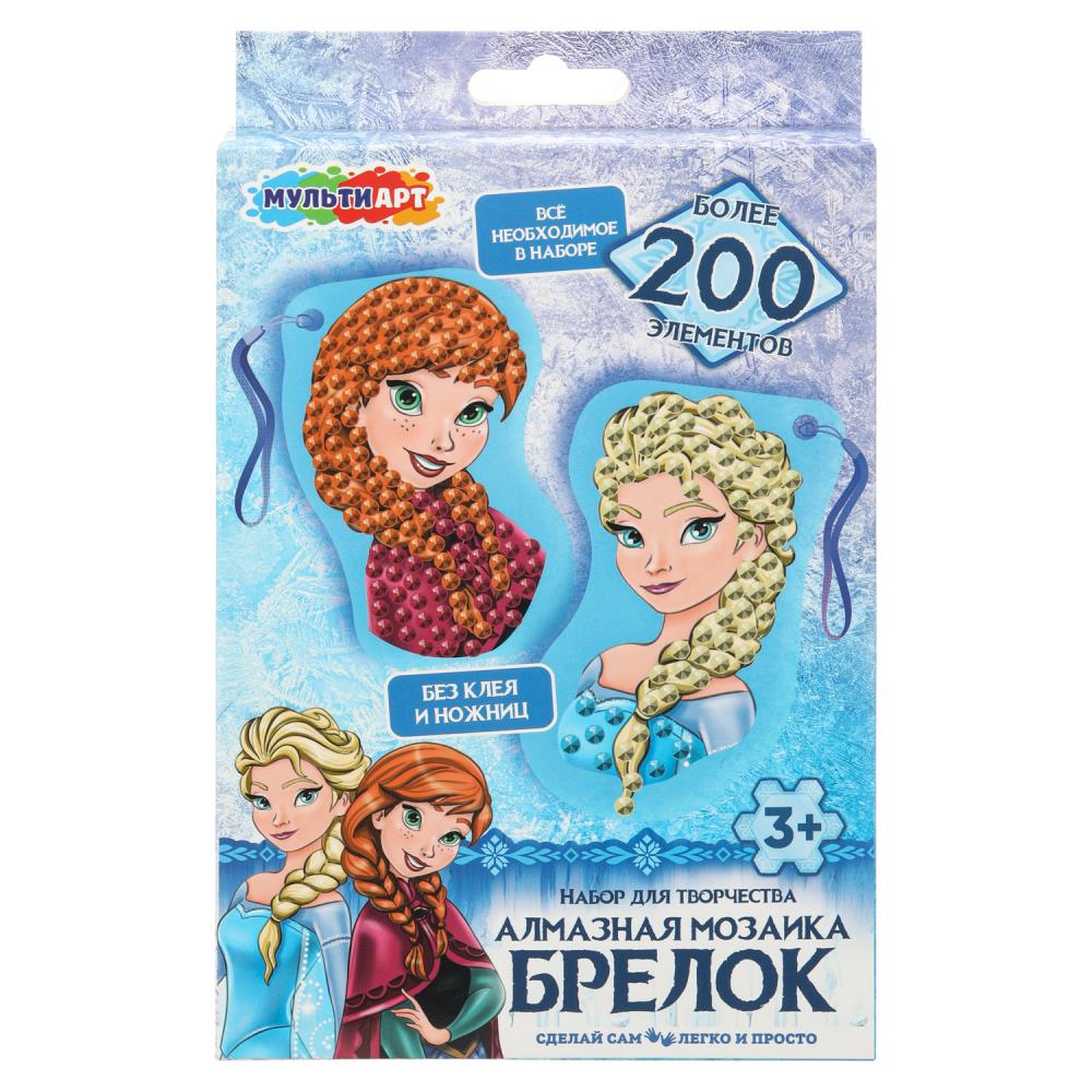 Брелоки алмазной мозаикой снежная принцесса MultiArt в кор.50шт