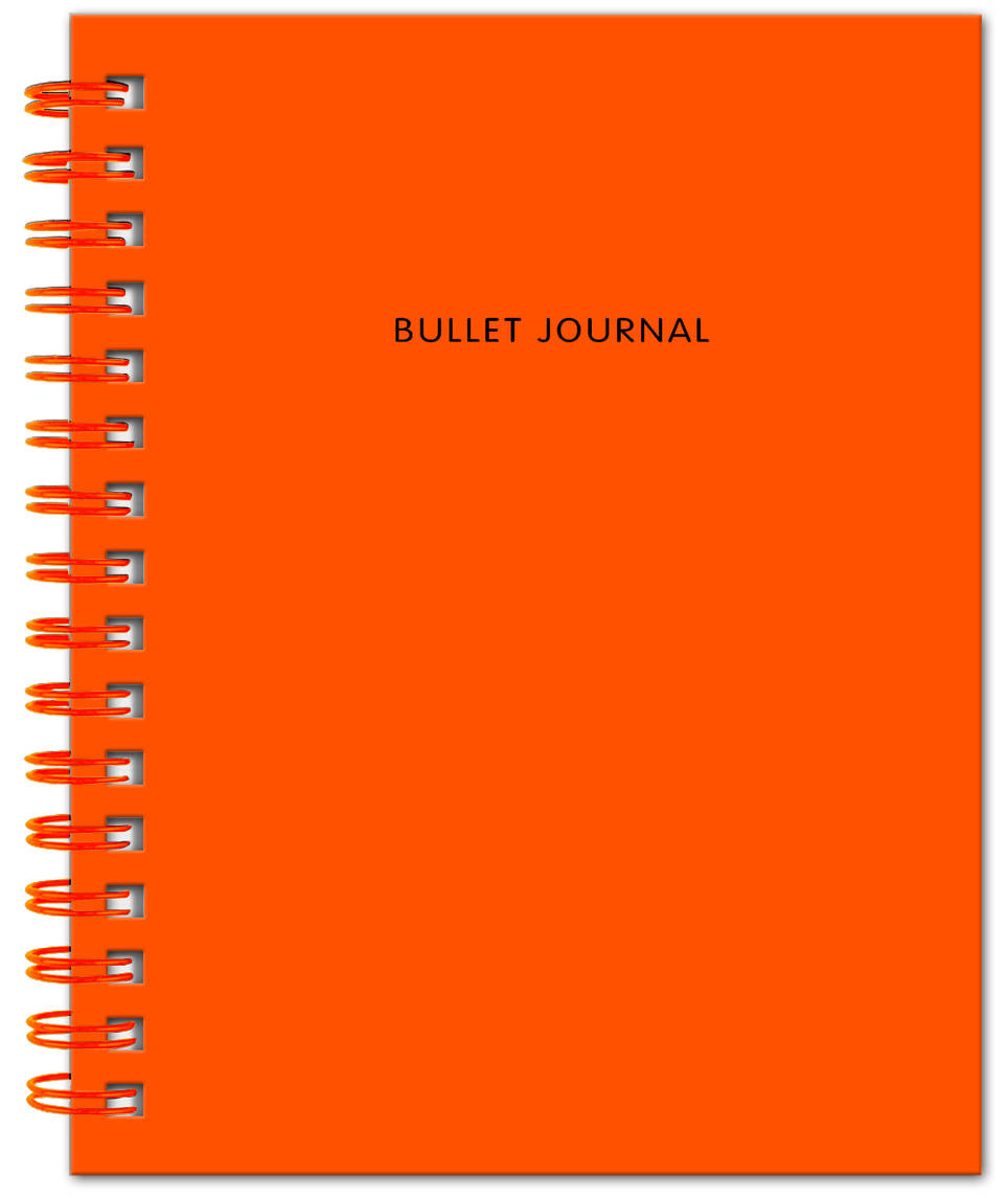 Bullet Journal (Оранжевый) 162х210мм, твердая обложка, пружина, блокнот в точку, 120 стр.