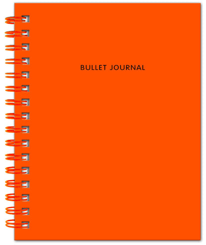Bullet Journal (Оранжевый) 162х210мм, твердая обложка, пружина, блокнот в точку, 120 стр.