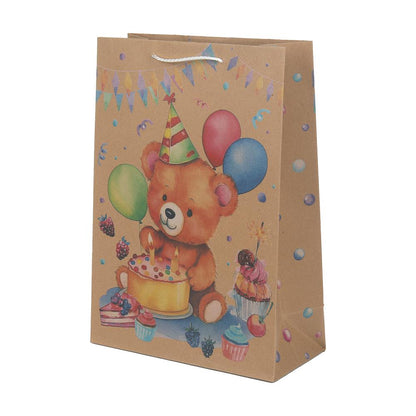 Пакет подарочный крафт мл,мишка,140 гр/м2 ЧУДО ПРАЗДНИК в кор.10*12шт
