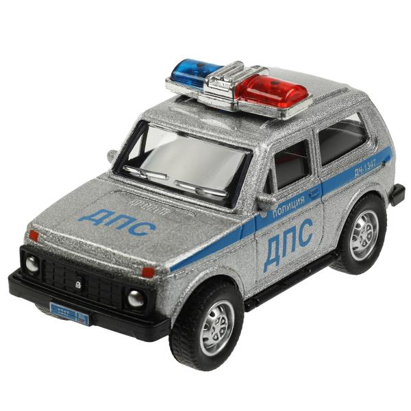 Машина металл LADA POLIZY 10 см, инерция, кор. Технопарк в кор.2*96шт
