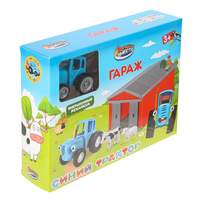 Modèle en plastique СИНИЙ ТРАКТОР ГАРАЖ скоровой и овцой ИГРАЕМ ВМЕСТЕ в кор.2*48шт