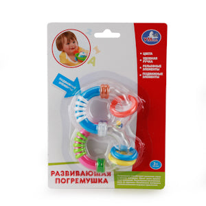 ПОГРЕМУШКА "УМКА" ВОСЬМЕРКА" РАЗВИВАЮЩАЯ, НА БЛИСТЕРЕ (РУСС. УП.) в кор.24шт