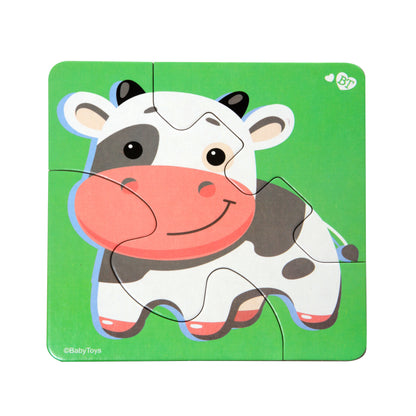 Макси пазл. Детские игрушки. ЗИГЗАГ 18 элементов. Домашние животные