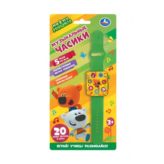 Музыкальные часы 20+ песен, звуков и фраз Ми-ми-мишки на блист Умка в кор.180шт