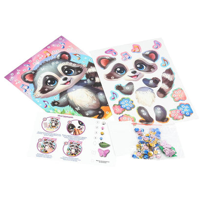 Аппликация пайетками 3D енотик МУЛЬТИ АРТ в кор.100шт