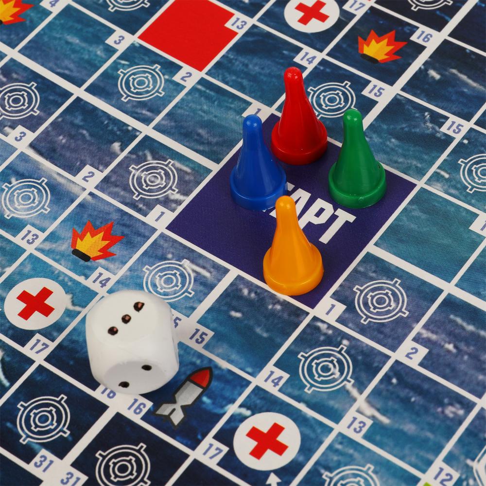 Морской бой. Танковый бой. Настольная игра-ходила на 2 игровых поля. Умные игры в кор.20шт