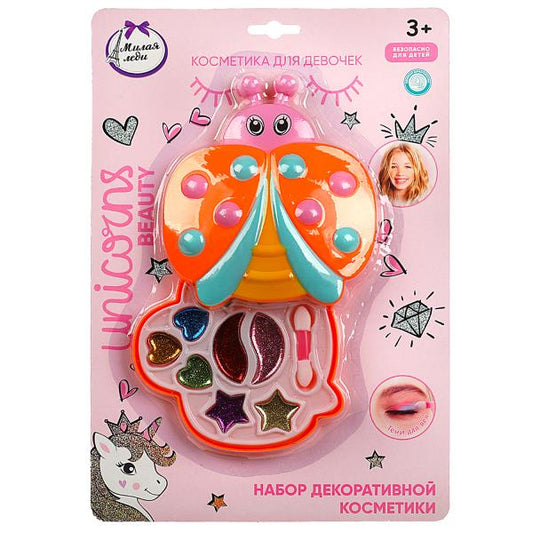 Косметика ДЛЯ ДЕВОЧЕК набор косметики: тени для век с блестками, applicateur МИЛАЯ ЛЕДИ в кор.2*96шт