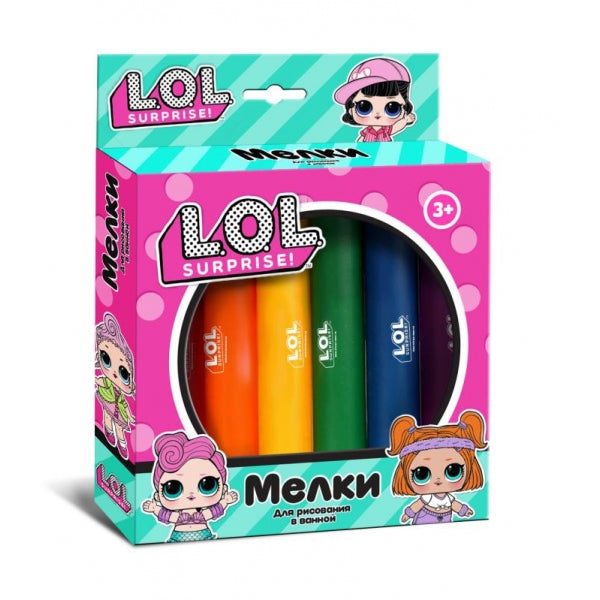 Мелки для рисования в ванной ЛОЛ в кор. ИГРАЕМ ВМЕСТЕ в кор.48шт