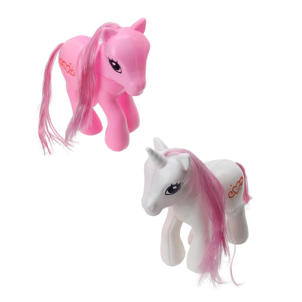 Набор пони пластиковые (6см и 6см), аксессуары 4шт, в блистере Тутти в кор.2*72наб