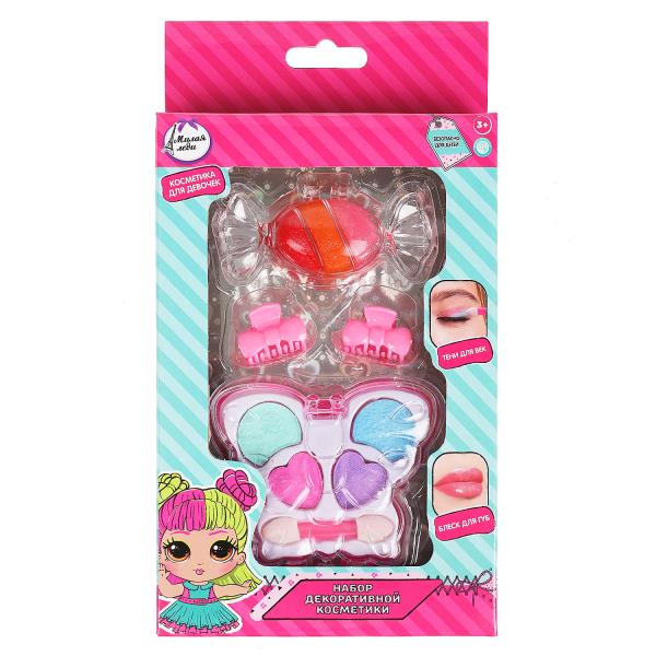 Косметика ДЛЯ ДЕВОЧЕК тени для век, блеск для губ МИЛАЯ ЛЕДИ в кор.2*120шт