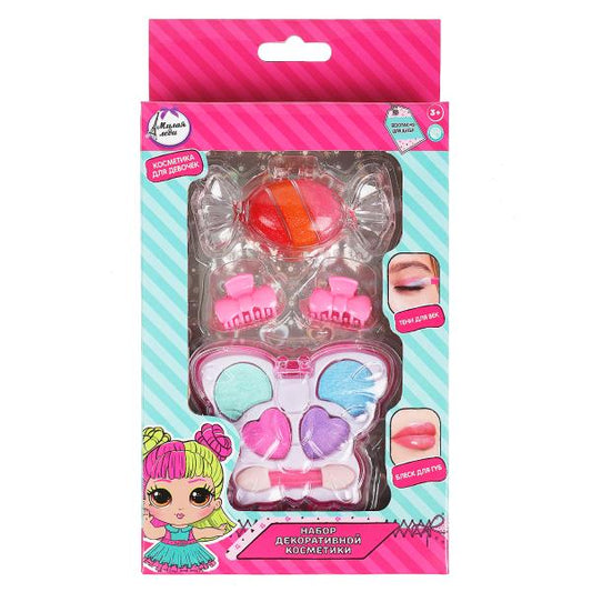 Косметика ДЛЯ ДЕВОЧЕК тени для век, блеск для губ МИЛАЯ ЛЕДИ в кор.2*120шт