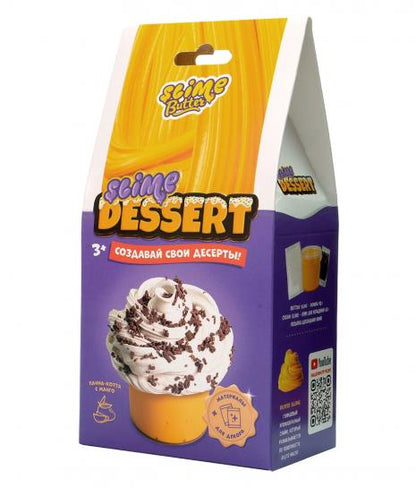 Игрушка ТМ "Slime" Слайм ДЕСЕРТ мини, Панна-котта с манго, 150 г (арт.S130-59)