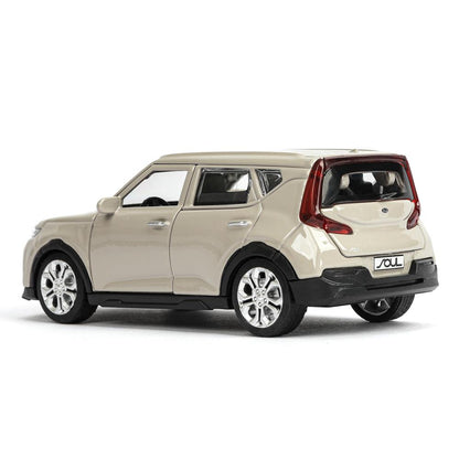 Машина металл KIA soul длина 12 см, двери, багаж., инерц, золотистый, кор. Parc technologique dans le cor.2*36шт