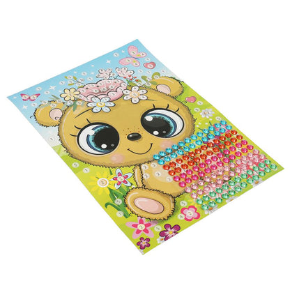 Аппликация стразами в пакете 15*21 см милые животные МУЛЬТИ АРТ в кор.100шт